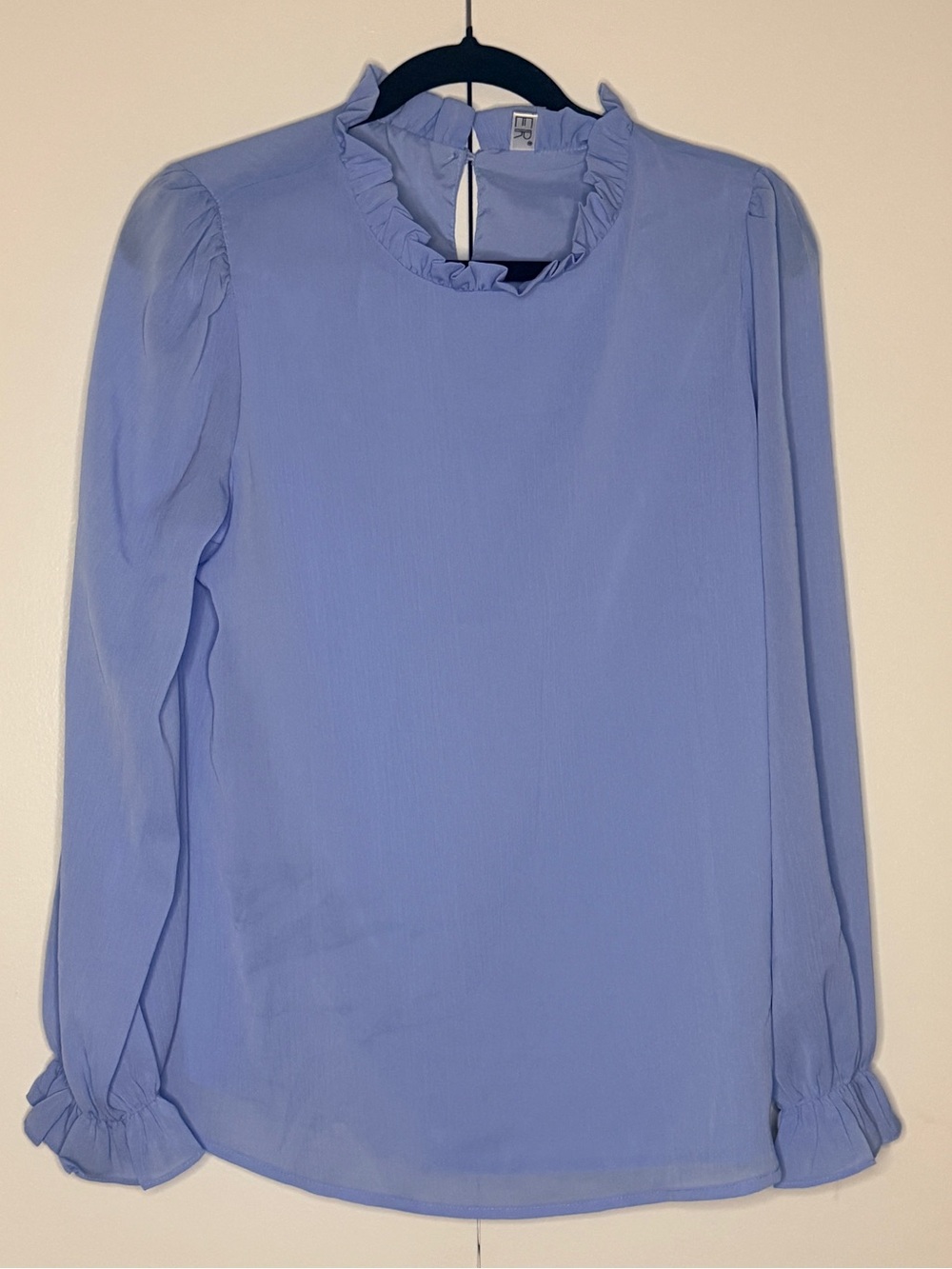 Aifer Ruffle Neck Mock Blouse
